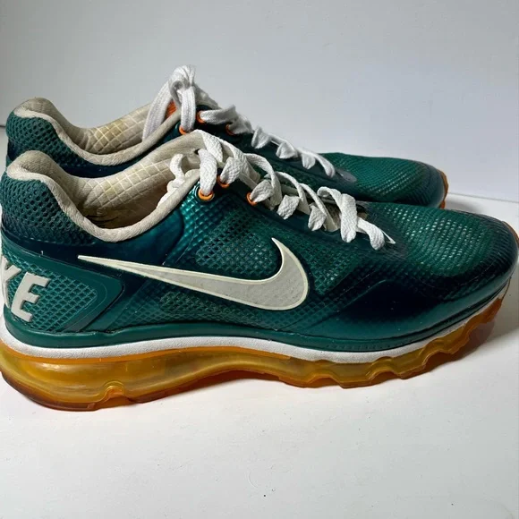 Nike Air Max Mens Miami Dolphins Aqua Orange Vintage Size 7.5 - Picture 8 of 16